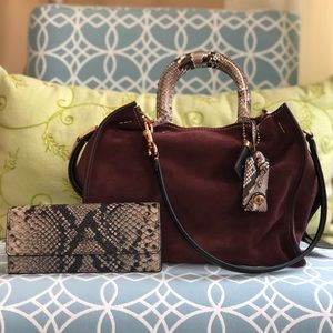 ❌SOLD❌Coach Custom Suede Rogue w/ Python Handles